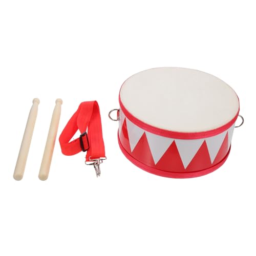 ERINGOGO Orff Schlaginstrument Kleinkinder Snare Drum Rot Weiß Percussion Musik Lerninstrument Rhythmusförderndes Lernspielzeug von ERINGOGO
