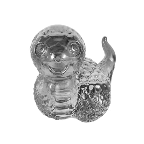 ERINGOGO Ornamente geburtstagsgeschenk Tierfigur Kinderzimmer Dekoration Schlange Dekorative Figur Wohnaccessoire Schlange Kuscheltiere für Babys Schlangenverzierung Figuren Kristall Grey von ERINGOGO