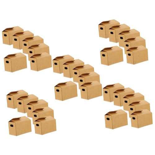 ERINGOGO Packung Mit 50 Stück Puppenhaus Karton Winziges Hausdekor Mini-Hausdekoration Kinderspielzeug Kinder bastelset Spielzeuge Modelle Kinder DIY Boxen Mini-Hausmöbelmodell Papier von ERINGOGO