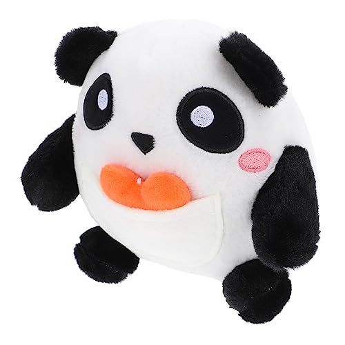ERINGOGO Panda-Puppe Gefülltes Puppengeschenk Stofftierpuppe Cartoon-tierspielzeug Gefüllte Puppe Black Plüsch von ERINGOGO