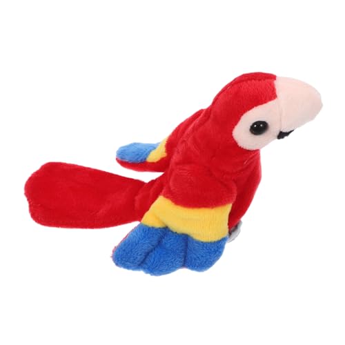 ERINGOGO Papageien-Fingerpuppe Tierpuppen Hand Vogelpuppe Handpuppe Papagei Plüsch Stofftier papagei mini Puppen Puppenspiel Fingerpuppen für Babys Papagei Stofftier PP Baumwolle von ERINGOGO