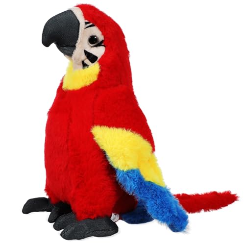 ERINGOGO Papageien Plüschspielzeug für Gefüllter Papagei aus Weichem Plüschstoff Entzückende Vogeldekoration für Zuhause und von ERINGOGO
