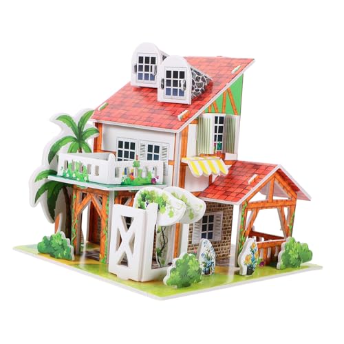 ERINGOGO Papiermodell Bausatz Gartenhaus DIY Bastelset für Ab Jahren Stabiles Leichtes Material Pädagogisches Miniatur Haus Selber Bauen Kreatives für Geburtstag und Party von ERINGOGO