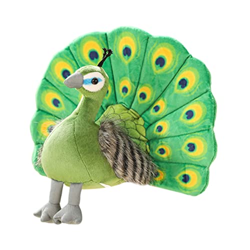 ERINGOGO Pfau Plüschtier gefüllte Puppe entzückender Plüschpfau geschmeidiges Pfauenspielzeug Haushalt Pfauenpuppe gefülltes Pfauenspielzeug entzückender Cartoonpfau PP Baumwolle Green von ERINGOGO