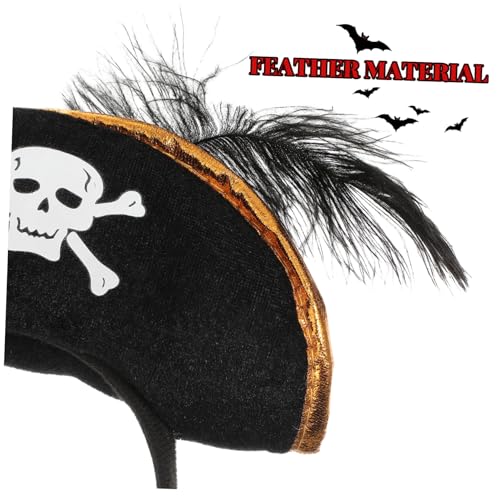 ERINGOGO Piraten Stirnband aus Hochwertigem Vliesstoff mit Kreatives Halloween Cosplay Accessoire für Mottopartys Kostüm Events und Fotoshootings Einheitsgröße von ERINGOGO