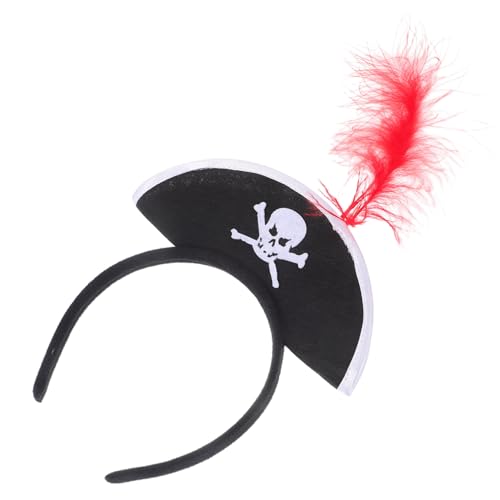 ERINGOGO Piratenhut Stirnband Stirnbänder Kinderparty Kopfbedeckungen Halloween Party Zubehör Rollenspiel Piratenhut Halloween Kostüm Stirnband Ankleideparty Kostüm Künstlich Rot von ERINGOGO
