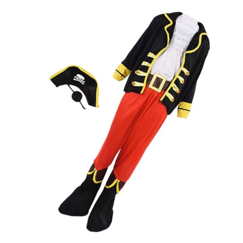 ERINGOGO Piratenkostüm Leichtes Kostüm mit Bequemen Piratenhut Strapazierfähiges Material Detailreich Verarbeitet für Halloween Karneval und Cosplay Party ERINGOGO Piratenkostüm Leichtes Kostüm mit Bequemen Piratenhut Strapazierfähiges Material Detailreich Verarbeitet für Halloween Karneval und Cosplay Party von ERINGOGO