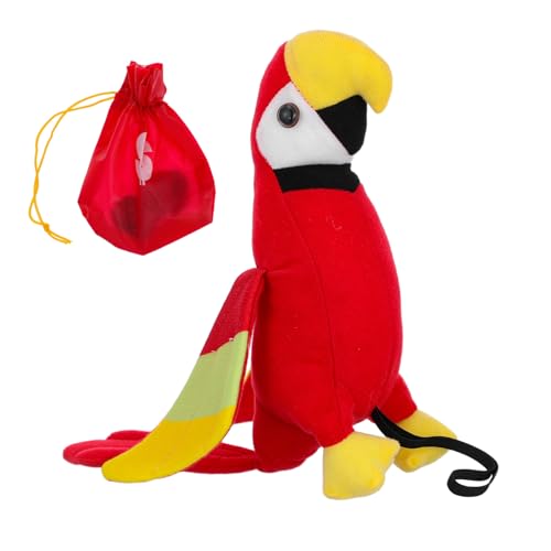 ERINGOGO Piratenkostüm Zubehör mit Plüsch Papagei Schulter Künstlicher Piraten Papagei Prop Bunter Kuscheltier Vogel für Piratenparty und Cosplay von ERINGOGO