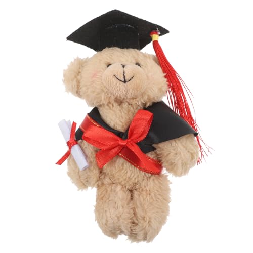 ERINGOGO Plüsch-Abschlussbärenpuppe 5. 5-Zoll-Abschlussbär mit Doktormützen Und Quastendiplom für Mädchen-Jungen-Glückwunschparty von ERINGOGO