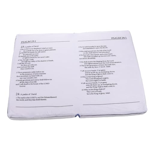 ERINGOGO Plüsch Bibel Kissen in Buchform Dekoratives Plüschtier Blau Kreatives Spielzeug Gemütliches Kissen Für Erwachsene Für Geschichten Lernen von ERINGOGO