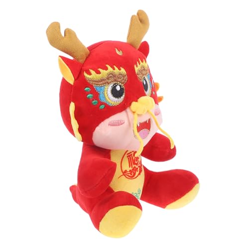 ERINGOGO Plüsch Drache Chinesischer Neujahrs Drache Stofftier mit Detailliertem Design Glücksbringer Deko für Zuhause Büro Sofa und Auto Festliche Maskottchen Puppe zum Chinesischen Neujahr von ERINGOGO
