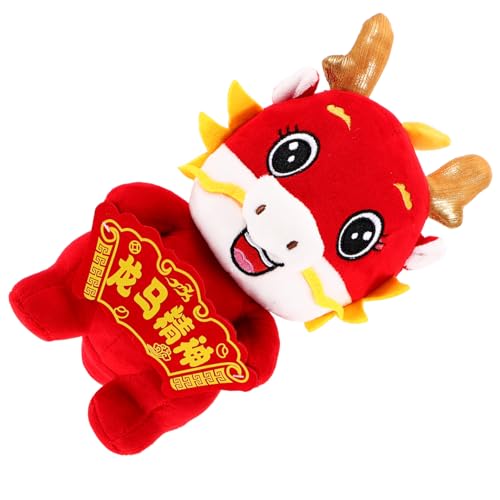 ERINGOGO Plüsch Drache Chinesisches Neujahr Drachendekoration Maskottchen Kuscheltier für Geburtstage Hochwertiges Stofftier Geschenk für Familie Freunde von ERINGOGO