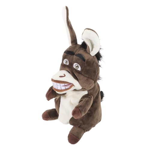 ERINGOGO Plüsch Esel Handpuppe Kuscheliges Interaktives Handspielzeug für Geschichtenerzählen und Rollenspiel Weiches Tierhandpuppen für Kleinkinder und Eltern Junge Mädchen Aktivitäten von ERINGOGO