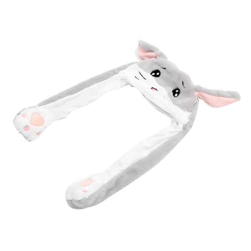 ERINGOGO Plüsch Hamster Ohrenhut Mit Beweglichen Ohren Lustiger Cartoon Hut Für Partys Und Cosplay Zufällige Farbe Accessoire von ERINGOGO