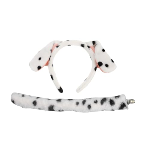 ERINGOGO Plüsch Welpen Kostüm mit Ohr Haarreif und Leichtes Bequemes Cosplay Zubehör für Karneval Mottoparty und Fotoshooting Strapazierfähige Tier Requisiten für Erwachsene von ERINGOGO