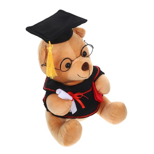 ERINGOGO Plüschpuppe Für Die Abschlusssaison Diplom-bär Mini Grad Stofftier Abschlussspielzeug Party-abschlussbär Kinderspielzeug Mädchen Highschool-abschlussbär Pp Baumwolle von ERINGOGO