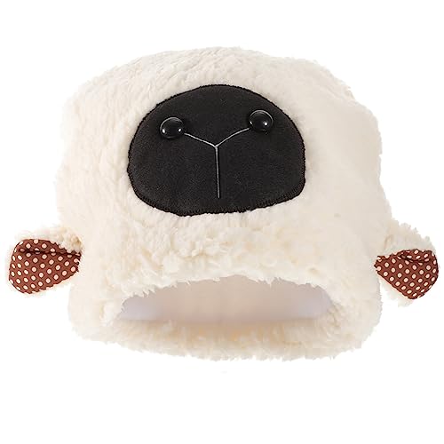 ERINGOGO Plüschschaf Ohrkopfbedeckung Lustige Cosplay Hutfoto Requisiten für Halloween Weihnachten und Partys Warm und Bequem für Damen von ERINGOGO