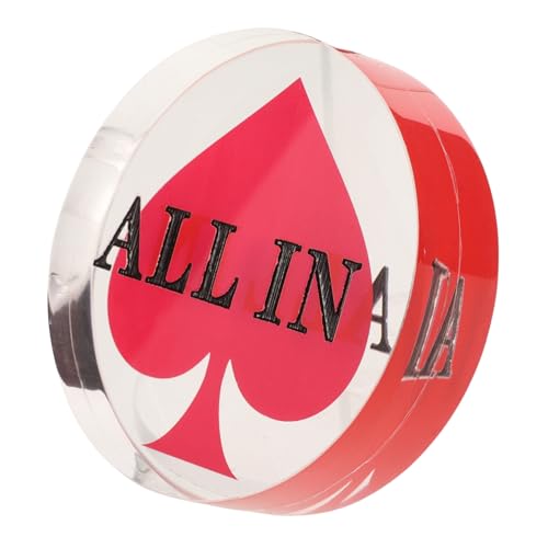 ERINGOGO Dealer Button Acryl Poker Zubehör Für Spiele Und Turniere Leichtes Und Bruchsicheres Material Für Pokerabende Und -Spiele Stilvolles Design Mit Eingravierten Zahlen von ERINGOGO