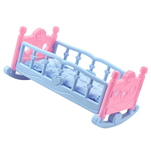 ERINGOGO Prinzessin Bett puppenbett Toys etagenbett Toy for The Teachers Kinderbett für Puppen Möbel Mini-Kinderbett für Puppe Puppenhaus-Krippe Plastik Sky-Blue ERINGOGO Prinzessin Bett puppenbett Toys etagenbett Toy for The Teachers Kinderbett für Puppen Möbel Mini-Kinderbett für Puppe Puppenhaus-Krippe Plastik Sky-Blue von ERINGOGO
