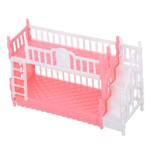 ERINGOGO Prinzessin Puppenbett Mädchen Puppenzubehör Kleine Realistische Puppenmöbel Unsere Puppenhausmöbel Puppenhauszubehör Dekoration Doppelbett Zubehör Etagenbett Kinderabs von ERINGOGO