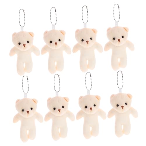ERINGOGO Puppe Animal Figures Bag Charm Toys Geburtstagsgeschenke laufstall Plüsch Bären ausgestopft tragen Schlüsselbundanhänger Schlüsselring -Charme Cartoon-Bär PP Baumwolle von ERINGOGO