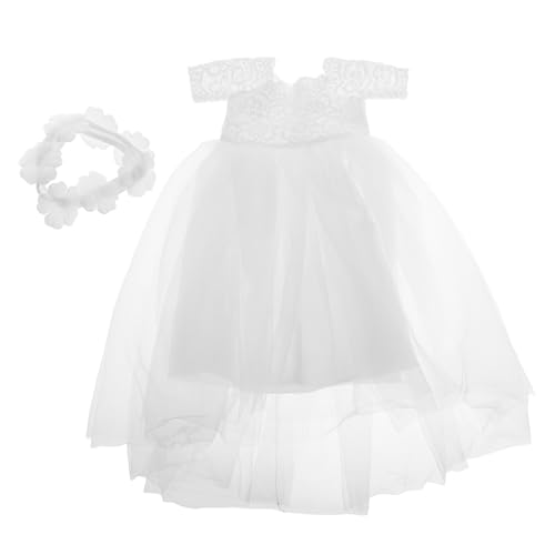 ERINGOGO Puppen Brautkleid Weiß mit Spitzen und Perlen Hochzeitskleidung für Puppen Sammler Zubehör Weiches Material Fördert Kreatives ERINGOGO Puppen Brautkleid Weiß mit Spitzen und Perlen Hochzeitskleidung für Puppen Sammler Zubehör Weiches Material Fördert Kreatives von ERINGOGO