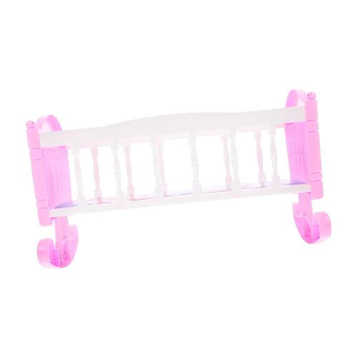 ERINGOGO Puppen-Shaker kinderwiege für -Schlafbett puppenmöbel Set Puppenhausmöbel Krippe Puppenbett Mädchen Hausspielzeug Plastik von ERINGOGO