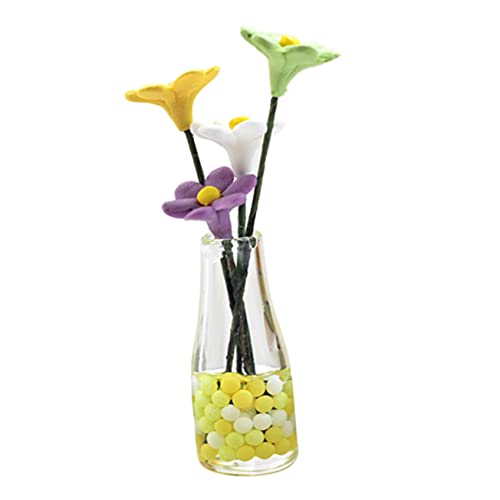 ERINGOGO Puppenhaus Blumenarrangement Künstliche Blumen Puppenhaus Miniatur Winzig Für Spielzeugvase Kunst UV DIY Puppenmöbel Blumenvase Modell Mini Kleines von ERINGOGO