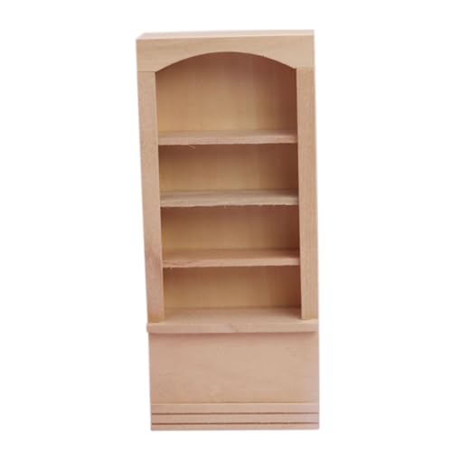 ERINGOGO Puppenhaus Bücherregal Mini-Verzierung Mini-Bücherregal- für kindergeschenke Mini-Bücherregal für die Dekoration kleine möbel für zu Hause hölzern Khaki von ERINGOGO
