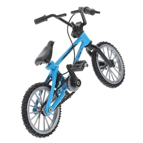 ERINGOGO Puppenhaus Fahrrad Mini -Fahrräder Mini-Fahrrad Mikro-Puppenhaus-Szene Stütze Puppenhaus Accessoires Miniature Fahrrad Modell Simulation Mini-Modell Mini-Fingerbikes Legierung Blue von ERINGOGO