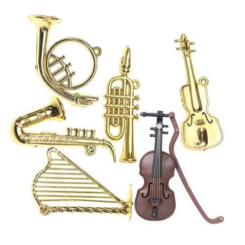 ERINGOGO 6stücke Teiliges Miniatur Musikinstrumente Für Puppenhaus Maßstab Dekoration Realistische Mini Instrumente Für Projekte Und Fotografie ERINGOGO 6stücke Teiliges Miniatur Musikinstrumente Für Puppenhaus Maßstab Dekoration Realistische Mini Instrumente Für Projekte Und Fotografie von ERINGOGO