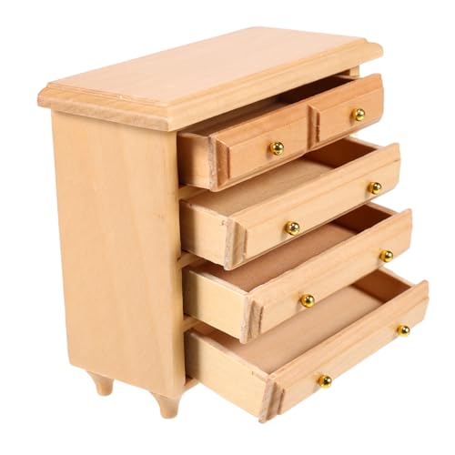 ERINGOGO Puppenhaus Kommode aus Realistische Miniaturmöbel für Wohnzimmer und Schlafzimmer Dekoration Langlebiger Aufbewahrungsschrank für Puppenhaus Zubehör von ERINGOGO