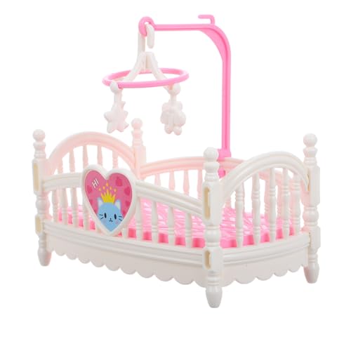 ERINGOGO Miniatur Puppenbett Für Puppenhaus Schlafzimmermöbel Mit Verschiedenen Kleinen Accessoires Fördert Kreatives Rollenspiel Und Interaktive Eltern-Junge Mädchen-bindung von ERINGOGO