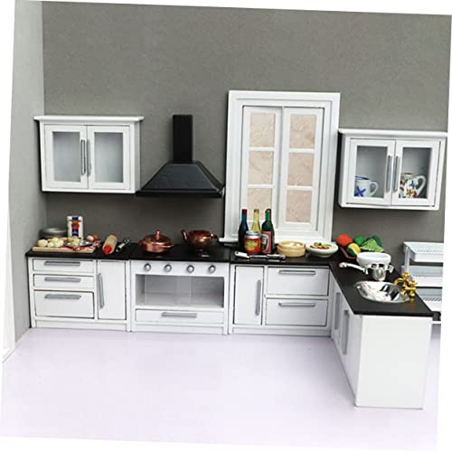 ERINGOGO Puppenhaus Küchenschrank Mini Haus Accessoire Dekorativ Langlebig Geeignet für DIY Puppenhaus und Kreative Bastelprojekte von ERINGOGO