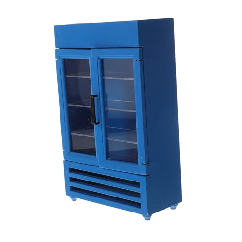 ERINGOGO Puppenhaus Kühl-gefrierkombination Kompakte Küchengeräte Dekoration Kindgerechtes Mini Fridge für Puppenhaus Zubehör von ERINGOGO