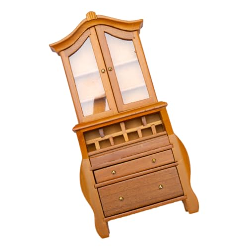 ERINGOGO Puppenhaus Mini Bücherregal aus Holz Stabiles Miniatur Möbel für Puppenhaus Dekoration Regal für Micro Szenen von ERINGOGO