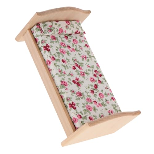 ERINGOGO Puppenhaus Möbel DIY Puppenbett aus Langlebiges Miniatur für Kinderzimmer für Puppenliebhaber von ERINGOGO