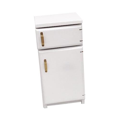 ERINGOGO Puppenhaus Möbel Weißer Mini Kühlschrank Für Handgefertigte Miniaturmöbel Für Puppenhaus Dekoration Exquisite Und Design Für Kreatives ERINGOGO Puppenhaus Möbel Weißer Mini Kühlschrank Für Handgefertigte Miniaturmöbel Für Puppenhaus Dekoration Exquisite Und Design Für Kreatives von ERINGOGO