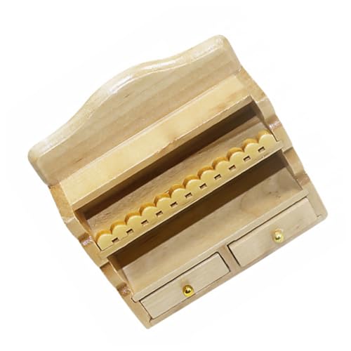 ERINGOGO Puppenhaus Wandschrank aus Möbelset für Puppenhaus Zubehör DIY Mini Bücherregal und Aufbewahrung Retro und Vintage Stil für Kreative Spielwelten von ERINGOGO