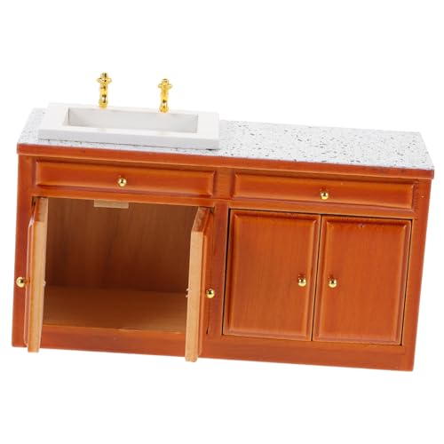 ERINGOGO Dollhouse Miniatur Möbel Waschbecken Schrank Retro Holzschrank Für Badezimmer Und Küche Handgefertigtes Zubehör Dekoration Für Miniaturhäuser ERINGOGO Dollhouse Miniatur Möbel Waschbecken Schrank Retro Holzschrank Für Badezimmer Und Küche Handgefertigtes Zubehör Dekoration Für Miniaturhäuser von ERINGOGO
