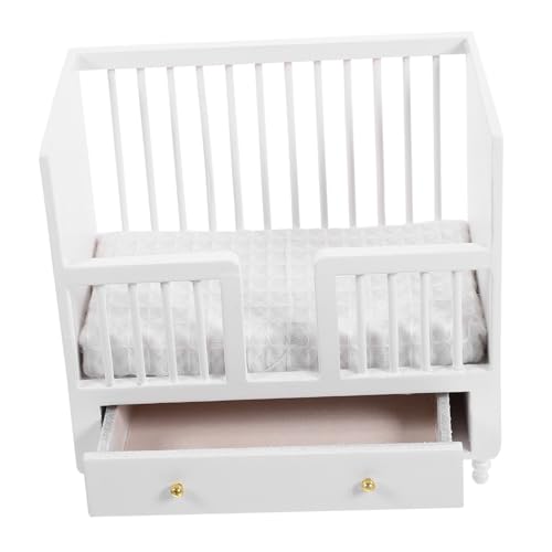 ERINGOGO Puppenhaus Zubehör Weißes Mini Bett Für Kinderzimmer Perfekte Dekoration Für Puppenwelt ERINGOGO Puppenhaus Zubehör Weißes Mini Bett Für Kinderzimmer Perfekte Dekoration Für Puppenwelt von ERINGOGO