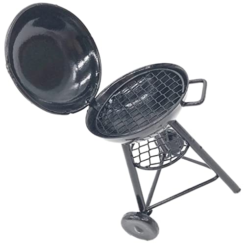 ERINGOGO Puppenhaus kinderspielzeug für kinderknallzeug Grill Werkzeug Mini- -Küchenstütze Miniatur-BBQ-Grillmodell Mini-Hausgrill Eisen von ERINGOGO