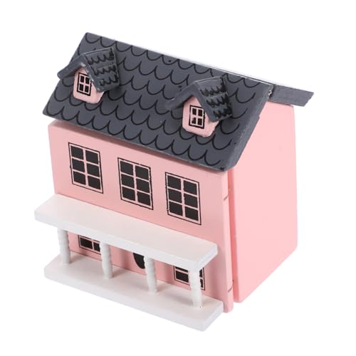 ERINGOGO Puppenhaus-minimöbel Teppich Kommode Miniaturen Einrichtung Modell Hütte Mini-puppenhaus Miniatur-weihnachtsdorf Mini-häuser Puppenhausfamilie Birke Rosa von ERINGOGO