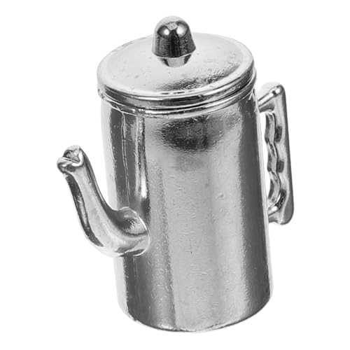 ERINGOGO Puppenhausmöbel kleine Teekannen Miniaturpuppenhaus -Kit small Kitchen appliances bastelzeug Miniaturmodell Einer Kaffeekanne Mini-Küchenzubehör Metall Silver ERINGOGO Puppenhausmöbel kleine Teekannen Miniaturpuppenhaus -Kit small Kitchen appliances bastelzeug Miniaturmodell Einer Kaffeekanne Mini-Küchenzubehör Metall Silver von ERINGOGO