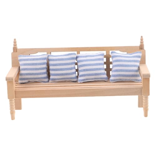 ERINGOGO Puppenhaus-strandstuhl – Vintage-Sofa Im Maßstab 112 Mit Kissen Zur Aufwertung Der Miniatur-wohnzimmerdekoration von ERINGOGO