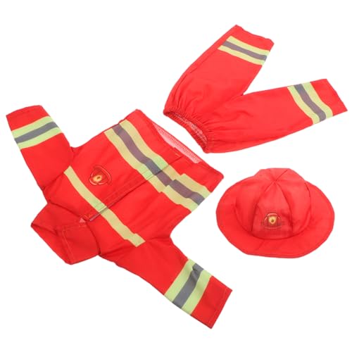ERINGOGO Puppenkleidung Feuerwehrkostüm mit Hut Feuerwehr Uniform Spielkleidung für Mädchen Puppen Authentisches Design Strapazierfähiges Material für Halloween Party und Rollenspiele ERINGOGO Puppenkleidung Feuerwehrkostüm mit Hut Feuerwehr Uniform Spielkleidung für Mädchen Puppen Authentisches Design Strapazierfähiges Material für Halloween Party und Rollenspiele von ERINGOGO