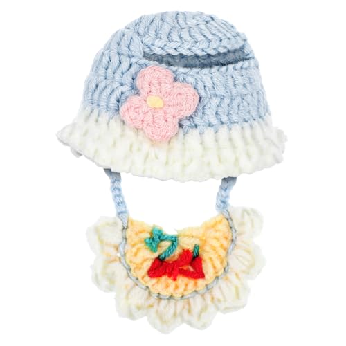 ERINGOGO Puppenkleidung Zubehör für Puppen Handgehäkeltes Mützen Lätzchenset in Rosa mit Blumenmuster Kreatives Puppenhaus Outfit für Mädchen Passend für Labubu Puppen ERINGOGO Puppenkleidung Zubehör für Puppen Handgehäkeltes Mützen Lätzchenset in Rosa mit Blumenmuster Kreatives Puppenhaus Outfit für Mädchen Passend für Labubu Puppen von ERINGOGO