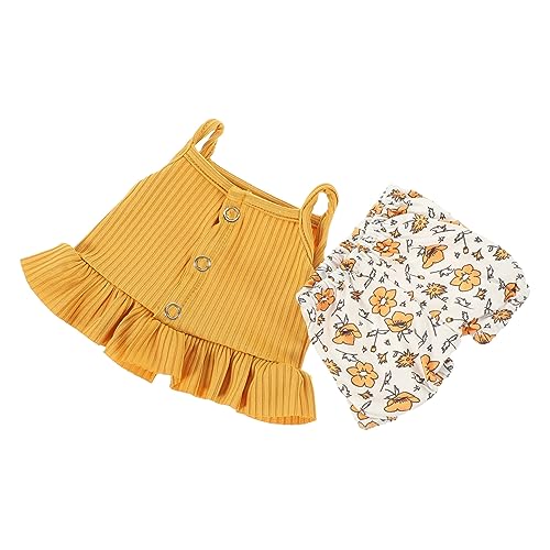 ERINGOGO Puppenkleidung aus Weichem Teiliges Outfit mit Blumenmuster Shorts und Top Wiederverwendbar und Austauschbar Passend für Puppen Kreatives ERINGOGO Puppenkleidung aus Weichem Teiliges Outfit mit Blumenmuster Shorts und Top Wiederverwendbar und Austauschbar Passend für Puppen Kreatives von ERINGOGO