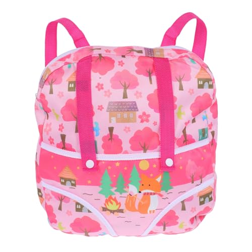 ERINGOGO Puppenrucksack Babytrage Für Puppen Winziger Rucksack Prinzessin Rucksack Puppenspeicherung Tragehilfe Für Wiedergeborene Babypuppen Kuscheltier Rucksack Babypuppentasche Polyester von ERINGOGO