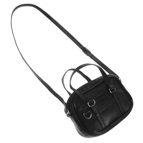 ERINGOGO Puppenrucksack Handtasche Mini-Single-umhängetasche Miniatur-taschenmodell Mini-Einkaufstasche Miniaturen-puppentasche Kleine Puppentasche Miniatur-metalltasche Mini Doll Bag Black von ERINGOGO